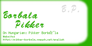 borbala pikker business card